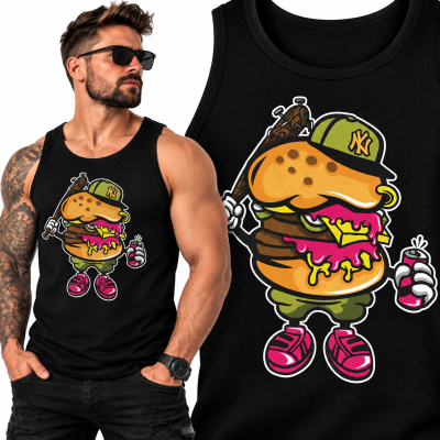 TANK TOP  ANIMOWANY  BURGER BASTARD